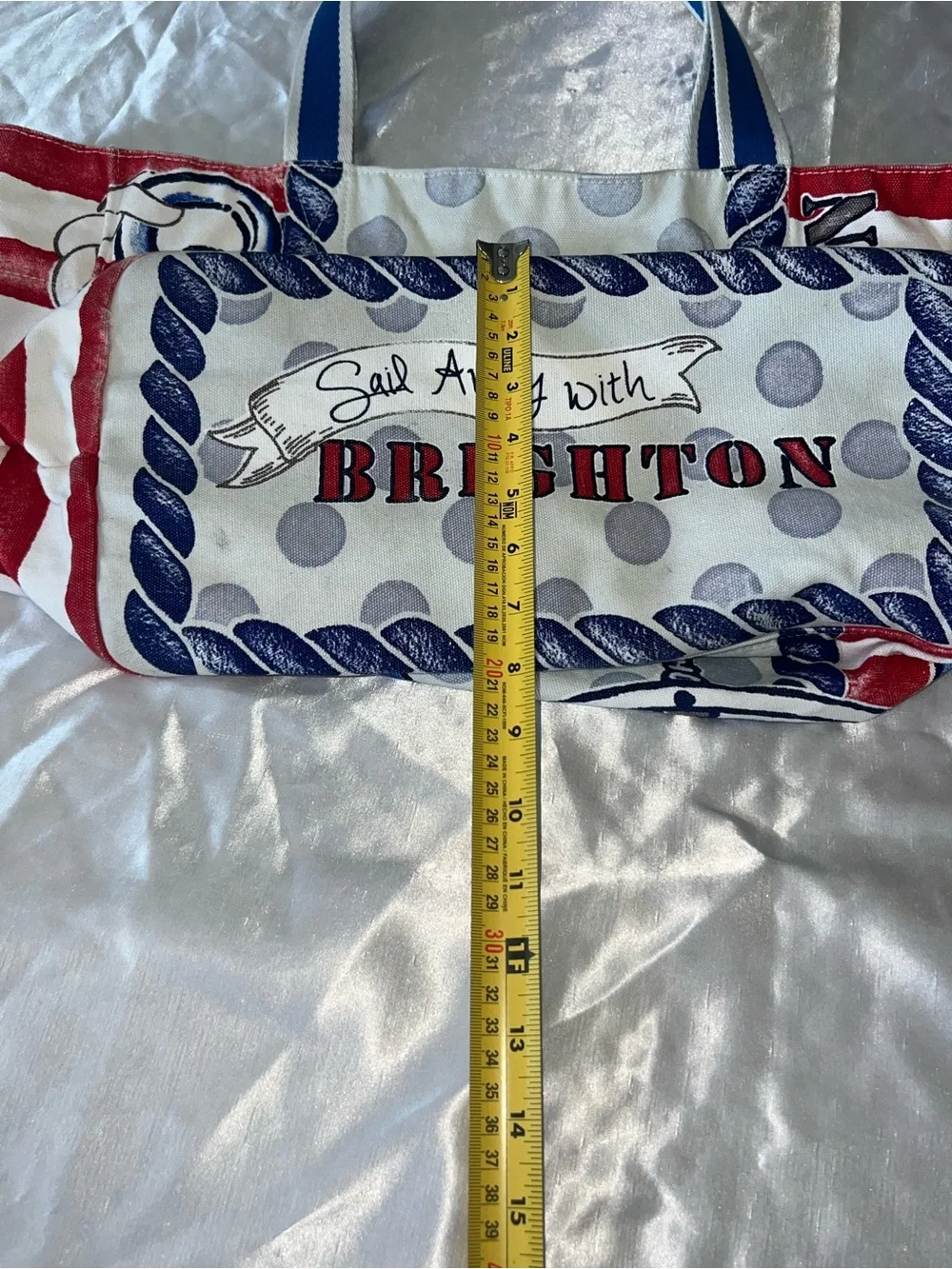 Brighton Nautical Anchor Tote Bag - Red, White & Blue